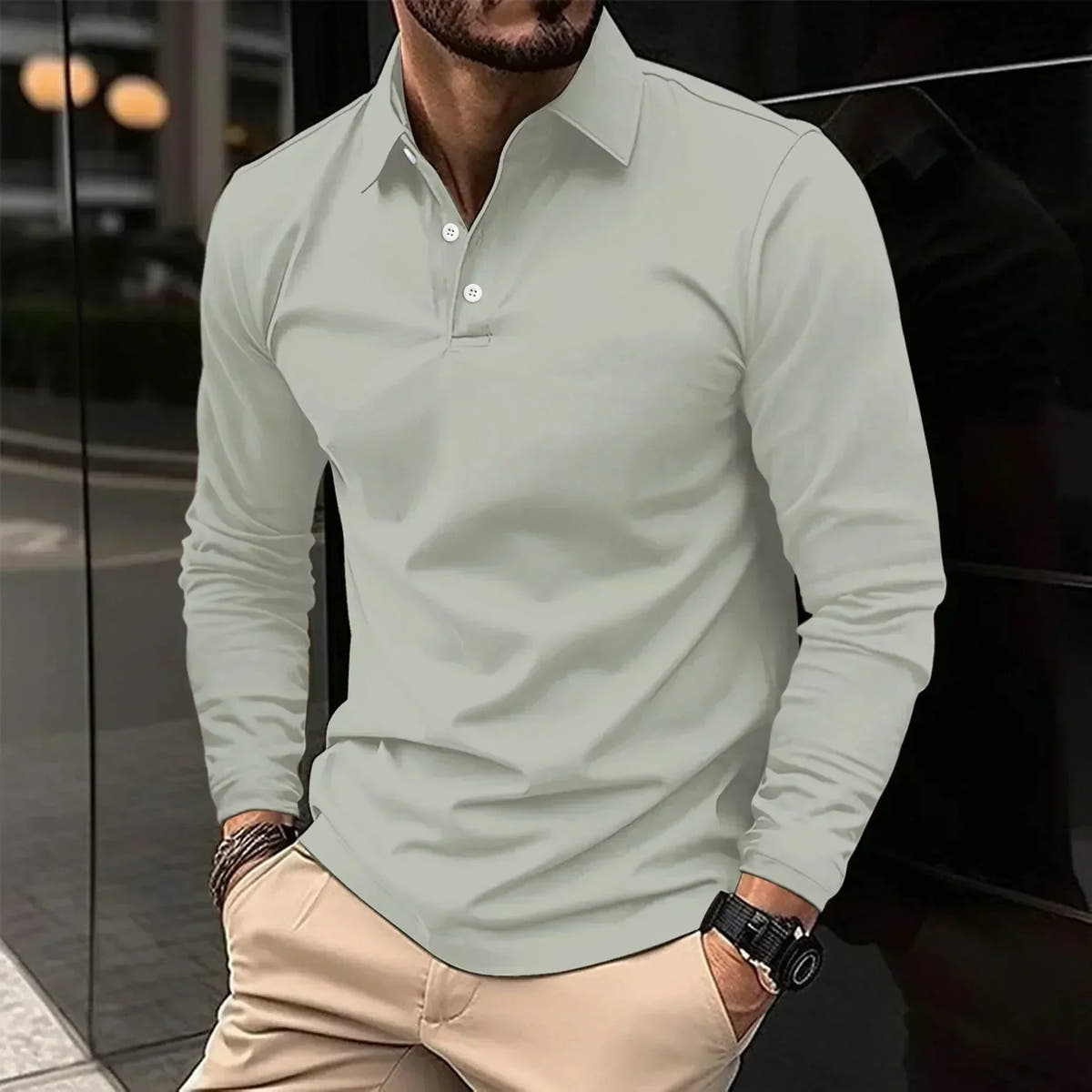 Adrian | Modern Fit Long-Sleeve Polo