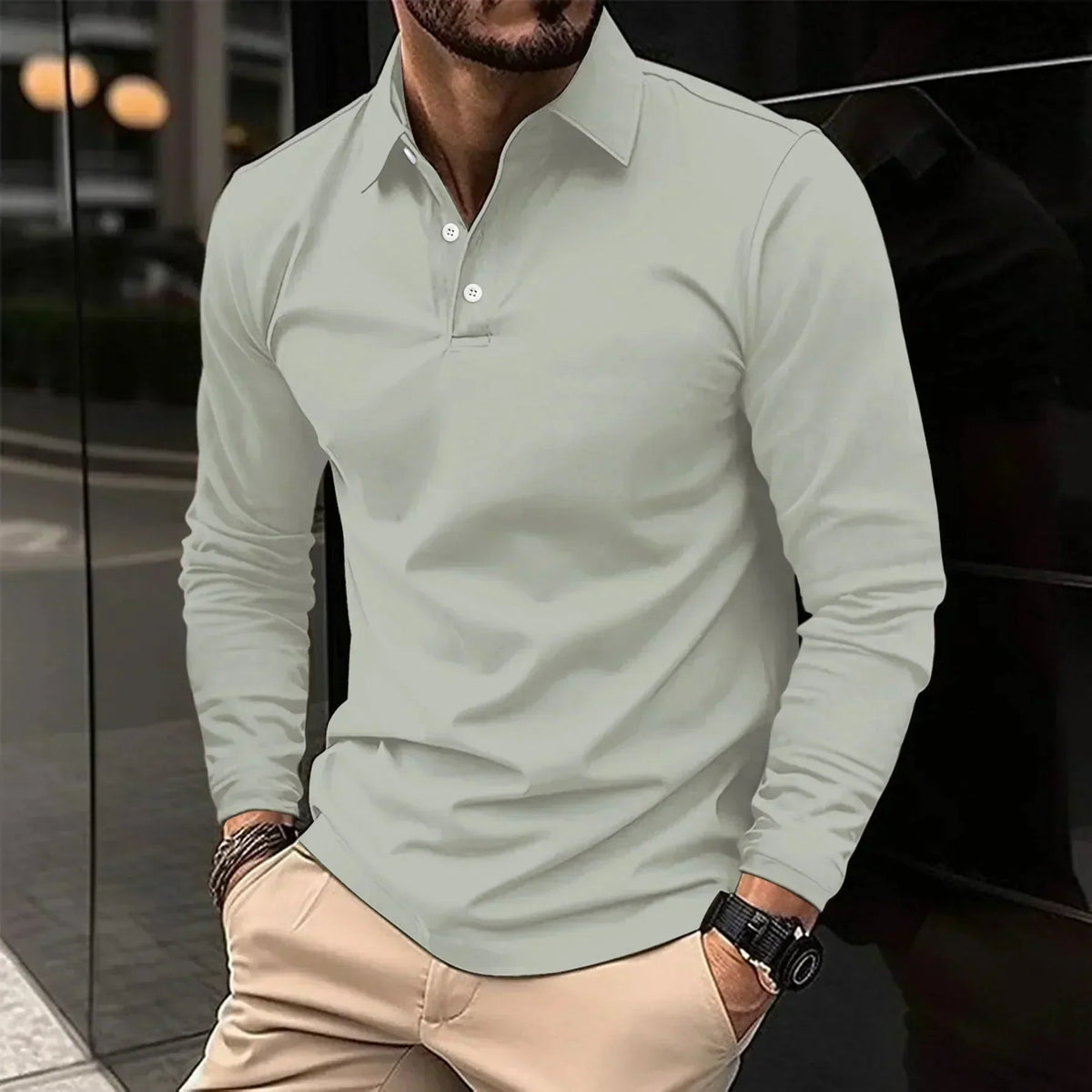 Adrian | Modern Fit Long-Sleeve Polo