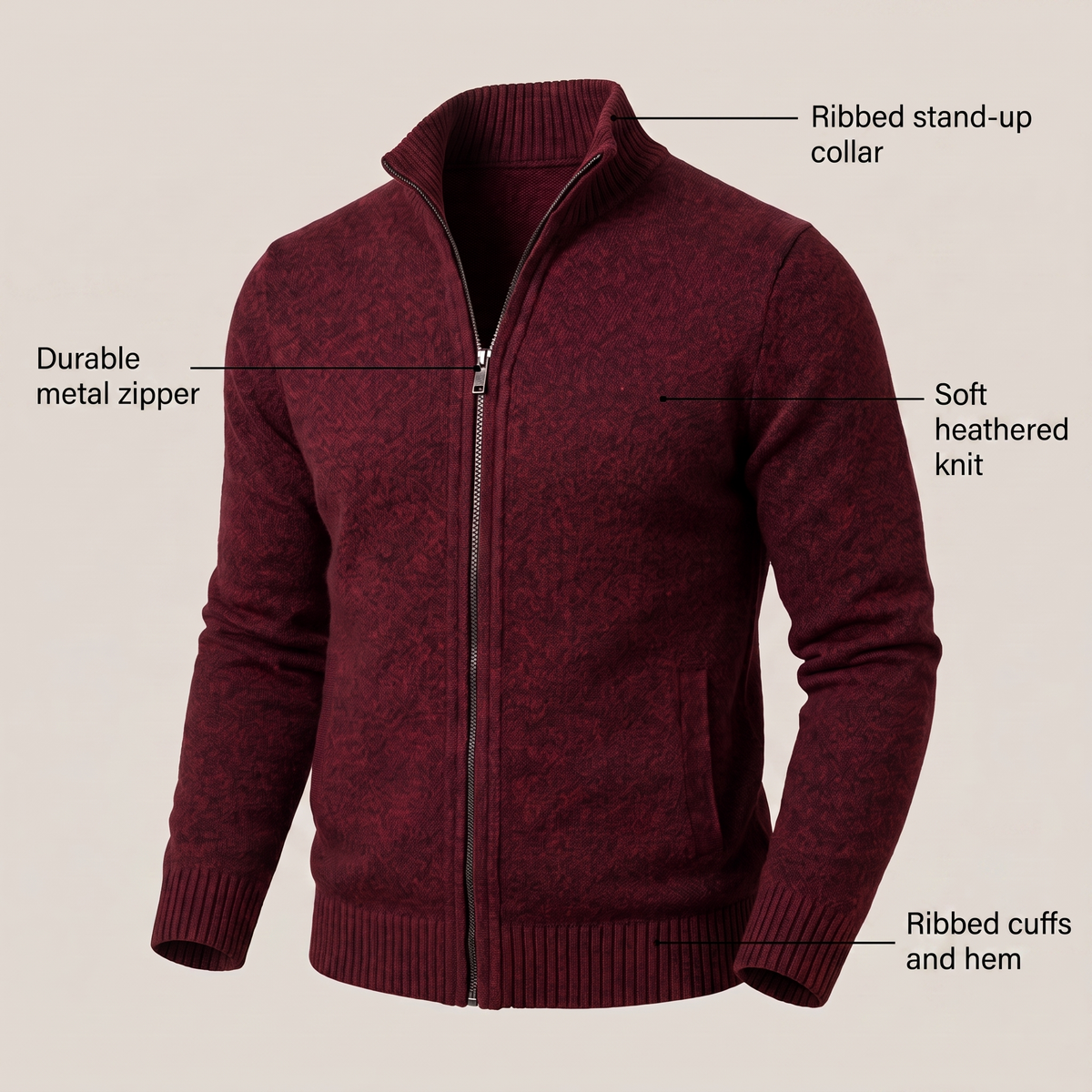 Ravino | Zip-up Cardigan