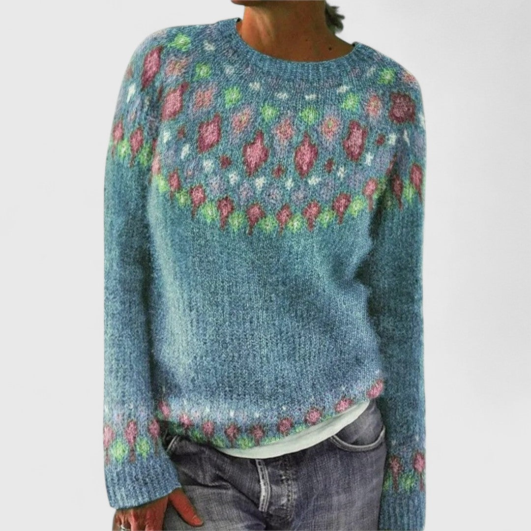 Patricia Retro Scandinavian Knitted Sweater - Nora & Rose Maine