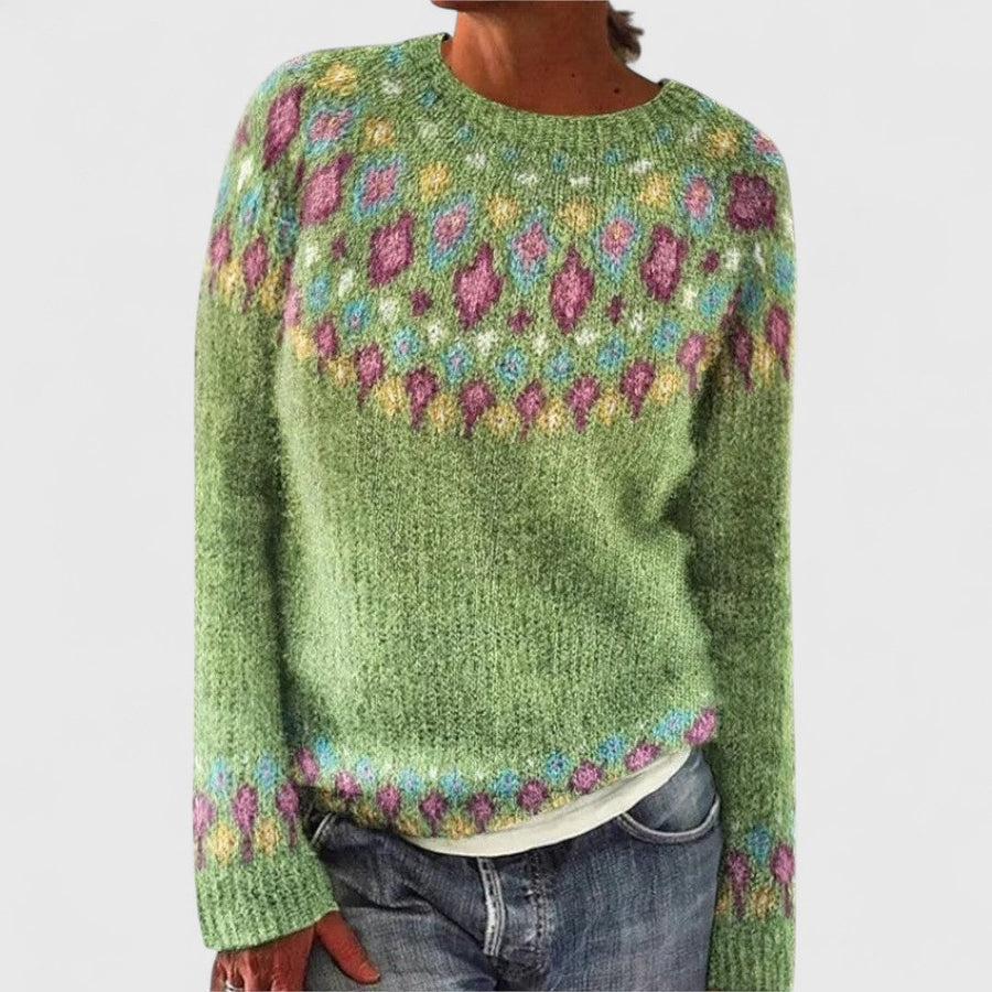 Sandra Retro Scandinavian Knitted Sweater - Nora & Rose Maine