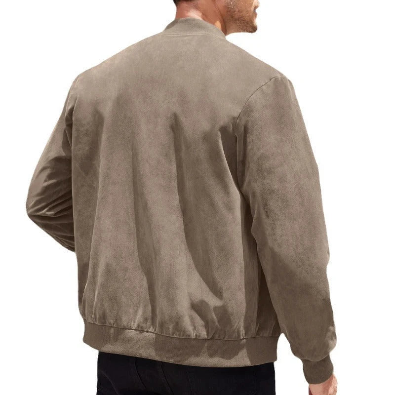 Richard | Vintage Suede-Look Bomber Jacket
