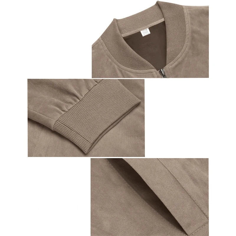 Richard | Vintage Suede-Look Bomber Jacket
