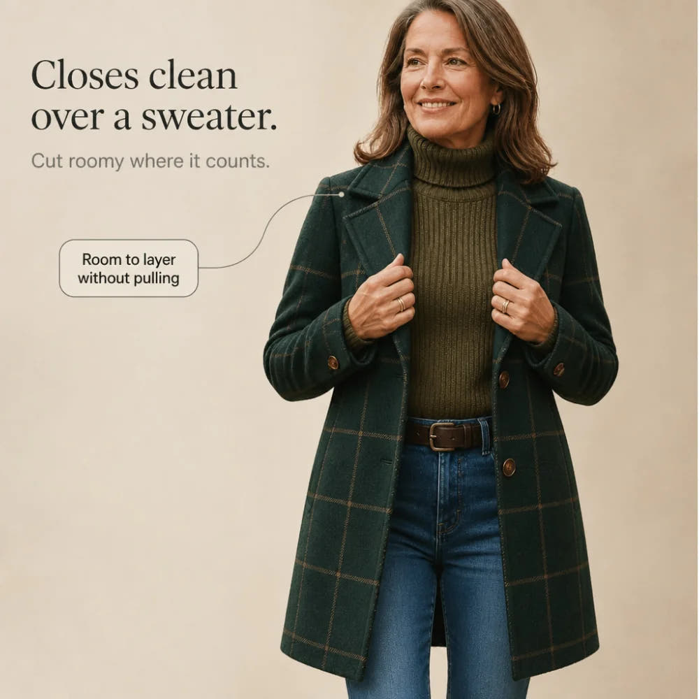 Rowena | Plaid Oversized Coat