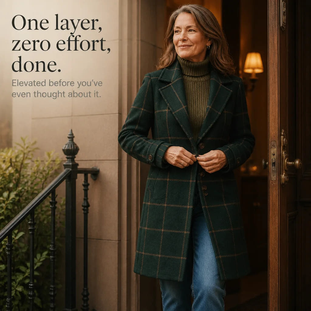 Rowena | Plaid Oversized Coat