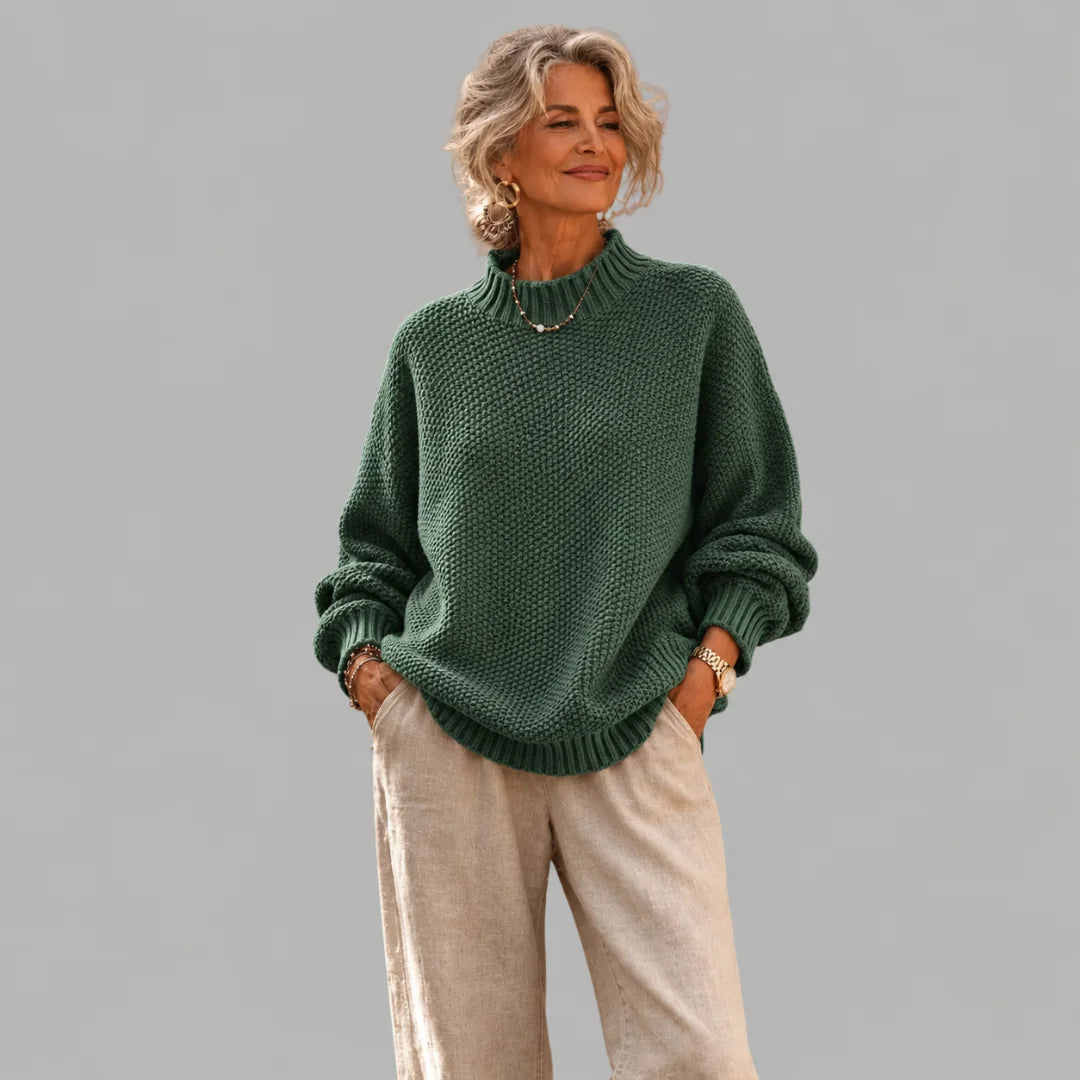 Ruth | Mock Neck Knit Sweater