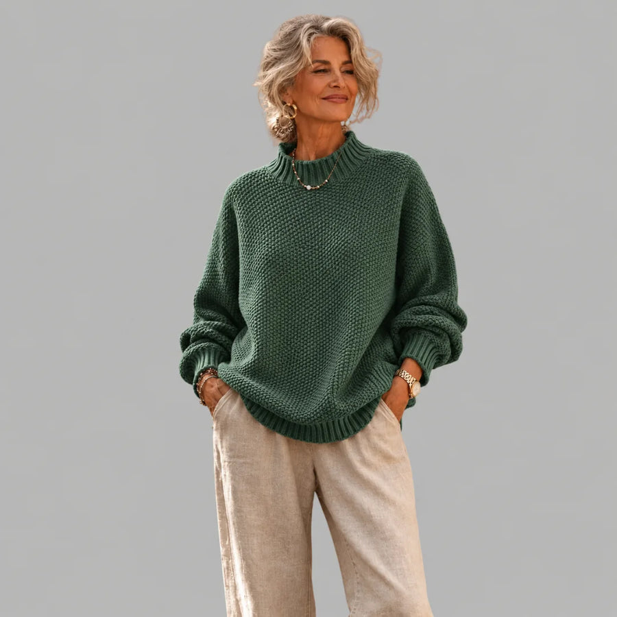 Ruth | Mock Neck Knit Sweater