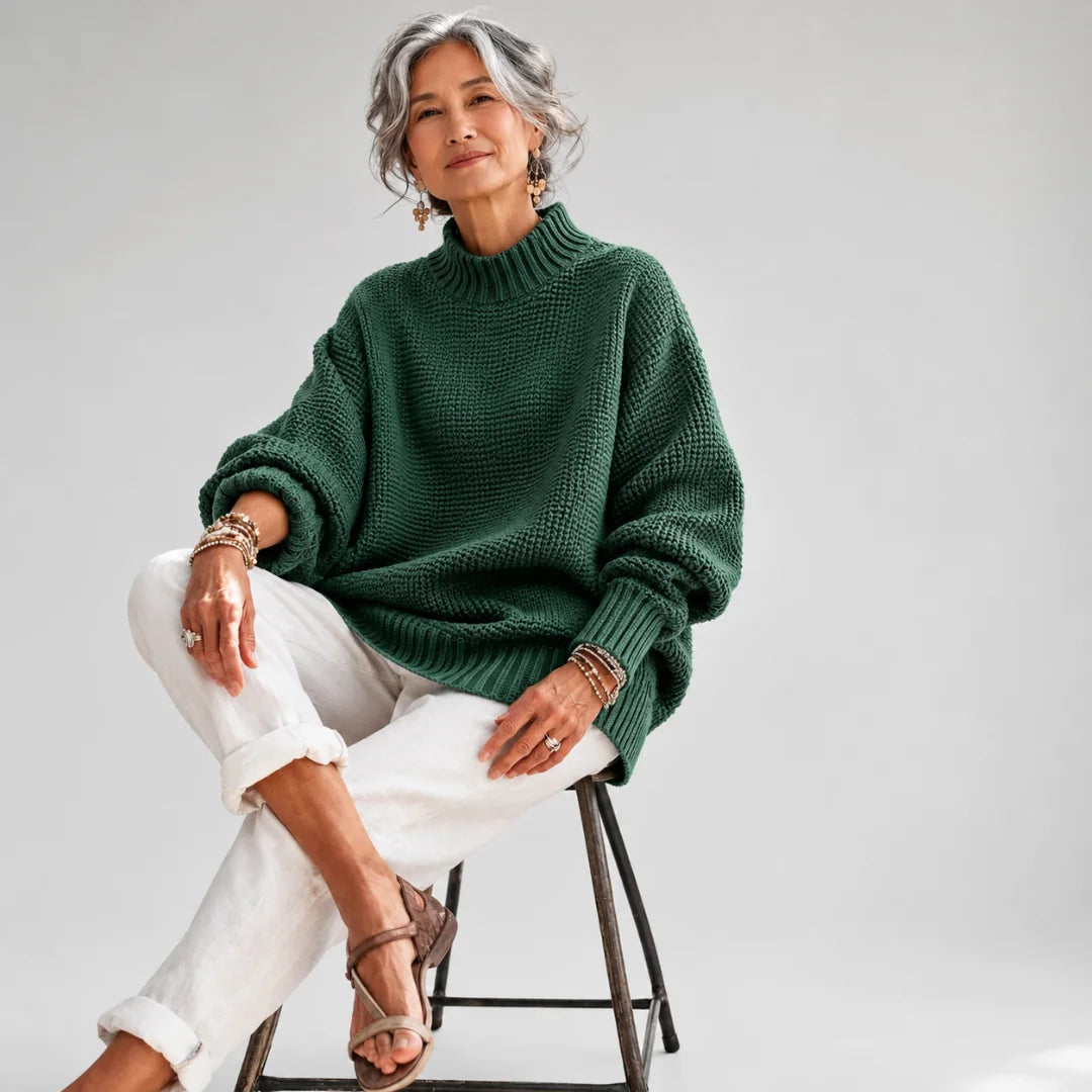 Ruth | Mock Neck Knit Sweater