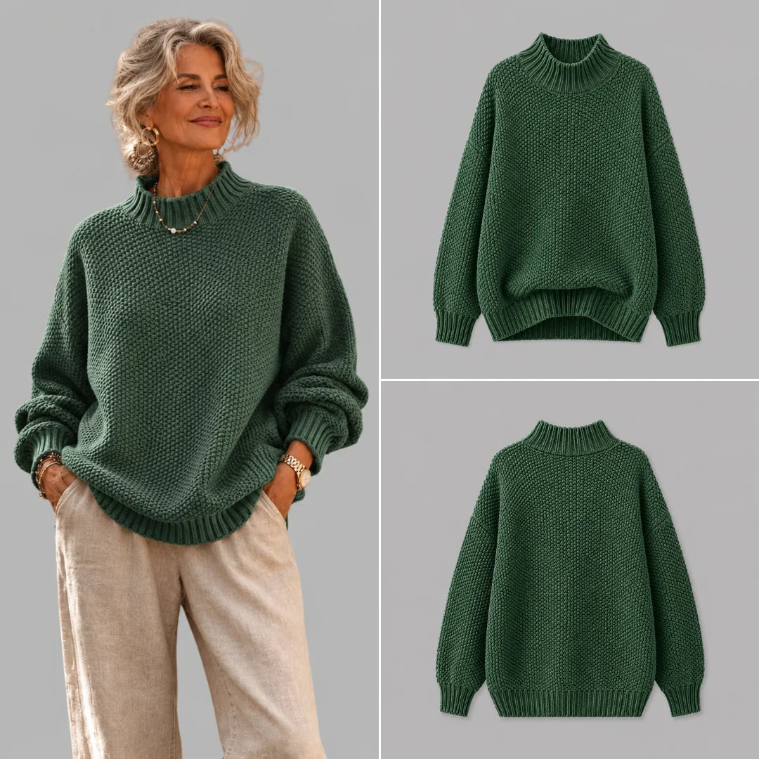 Ruth | Mock Neck Knit Sweater