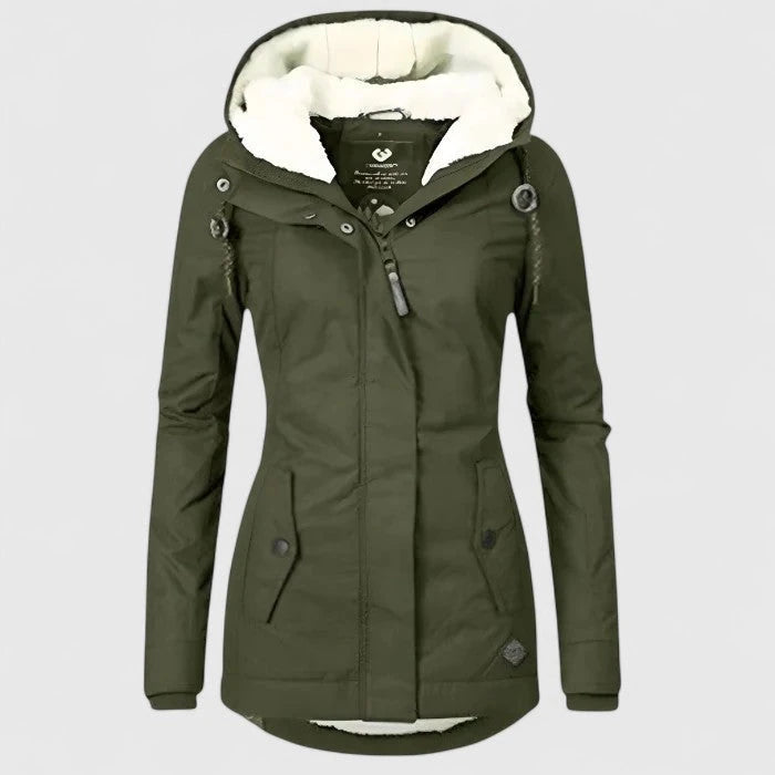 Seravia | Waterproof Sherpa-Lined Hooded Jacket
