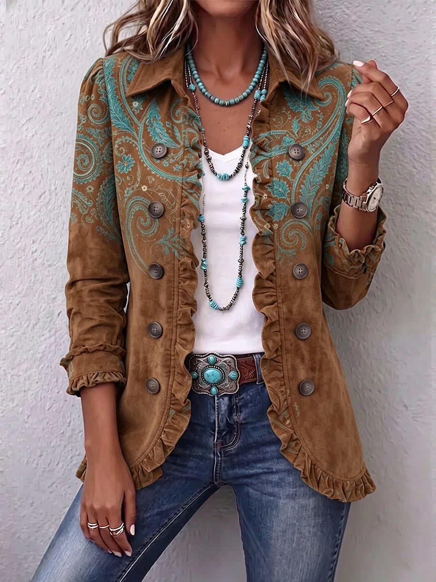 Severina | Paisley Ruffle Jacket