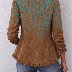 Severina paisley ruffle jacket