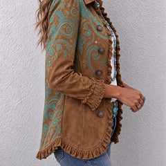 Severina paisley ruffle jacket