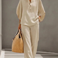 Elena – Lightweight Woven Two-Piece Set - Nora & Rose Maine, view 3