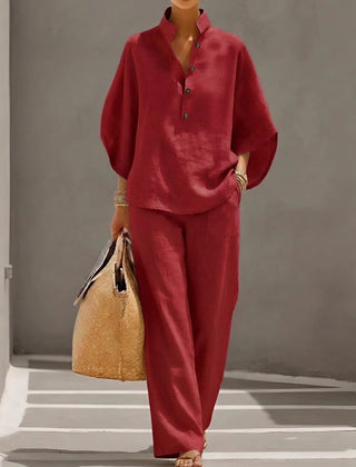Elena – Lightweight Woven Two-Piece Set - Nora & Rose Maine, view 5