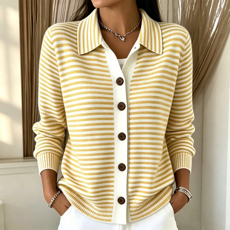 Wren Striped Knit Cardigan - Nora & Rose Maine, view 2