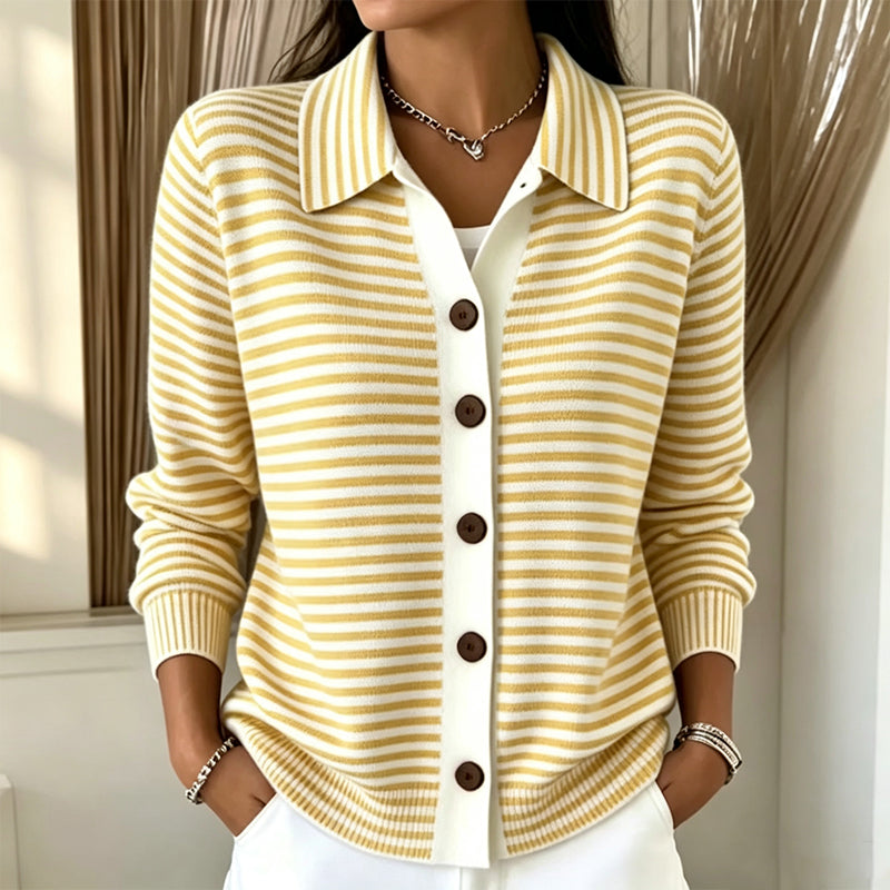 Wren Striped Knit Cardigan - Nora & Rose Maine, view 2