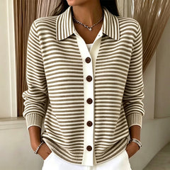 Wren Striped Knit Cardigan - Nora & Rose Maine, view 3