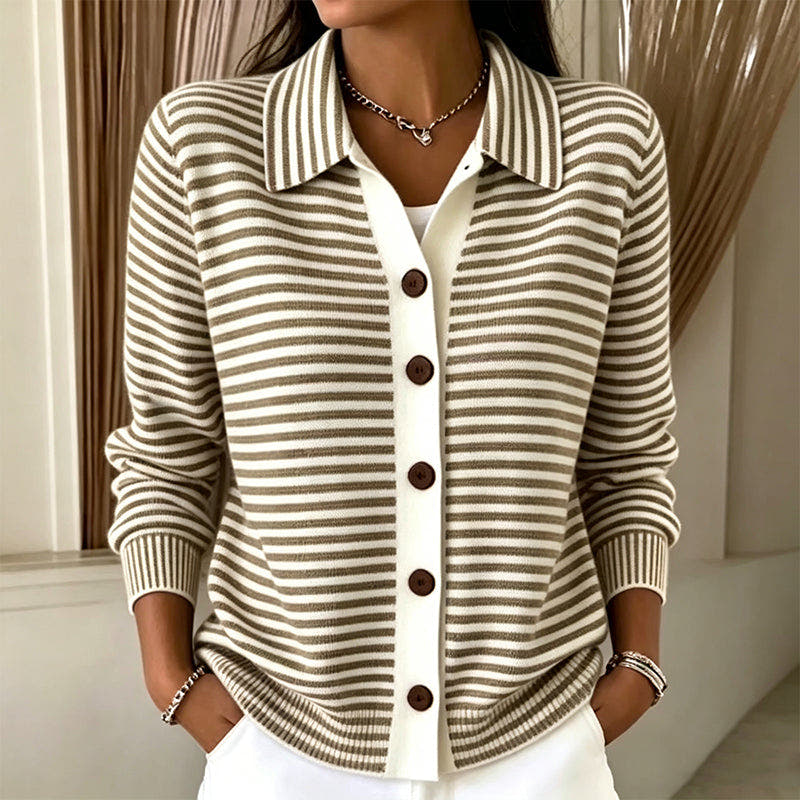 Wren Striped Knit Cardigan - Nora & Rose Maine, view 3