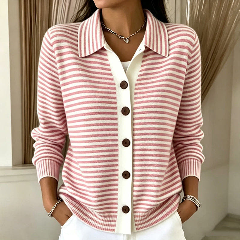 Wren Striped Knit Cardigan - Nora & Rose Maine, view 4