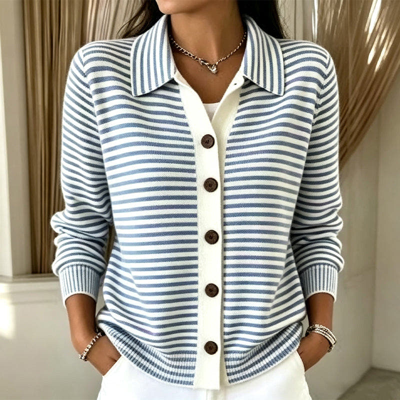 Wren Striped Knit Cardigan - Nora & Rose Maine, view 6