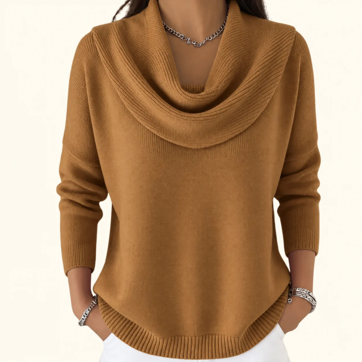 Sylvie Comfortable Relaxed Top - Brown