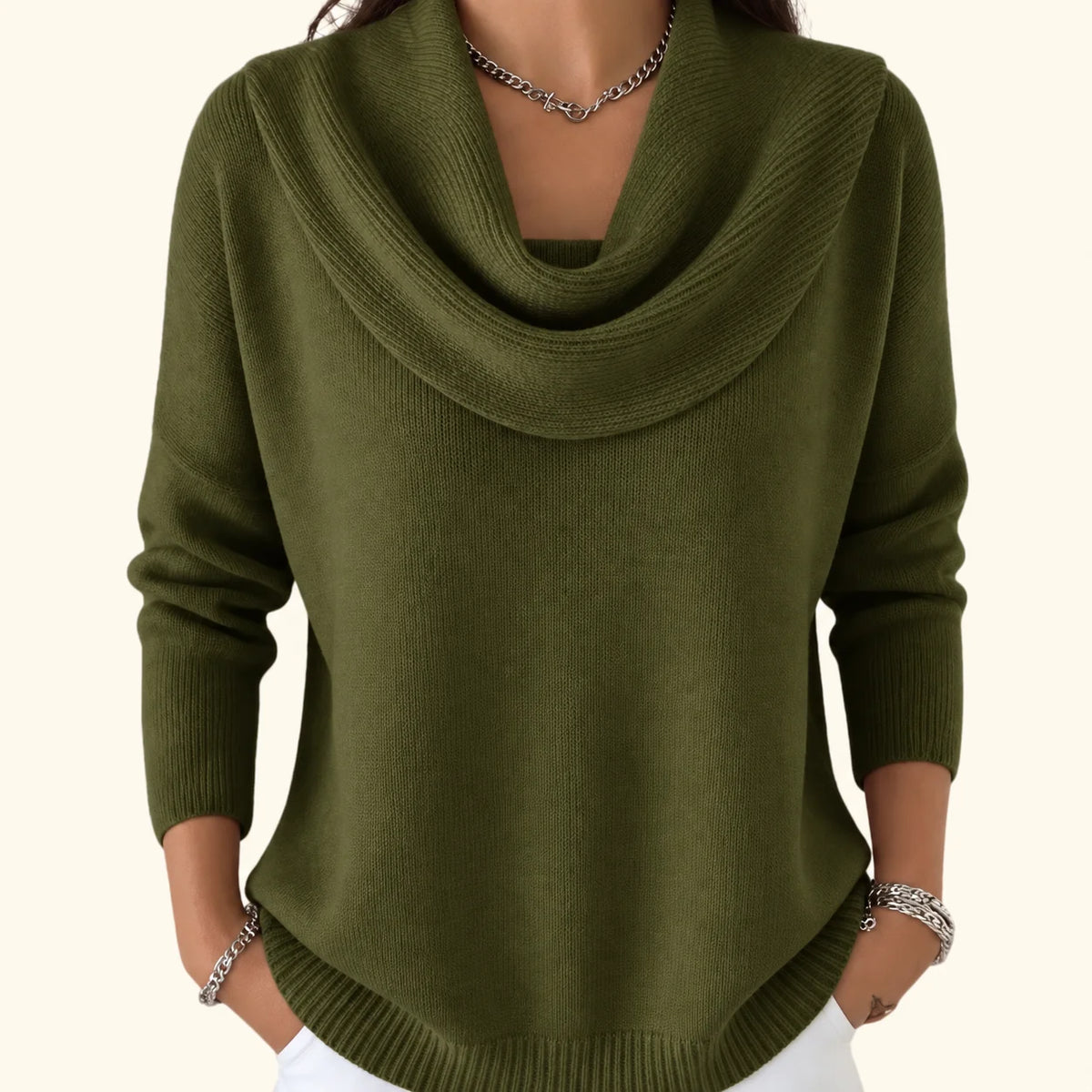 Sylvie Comfortable Relaxed Top - Green