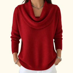 Sylvie Comfortable Relaxed Top - Red
