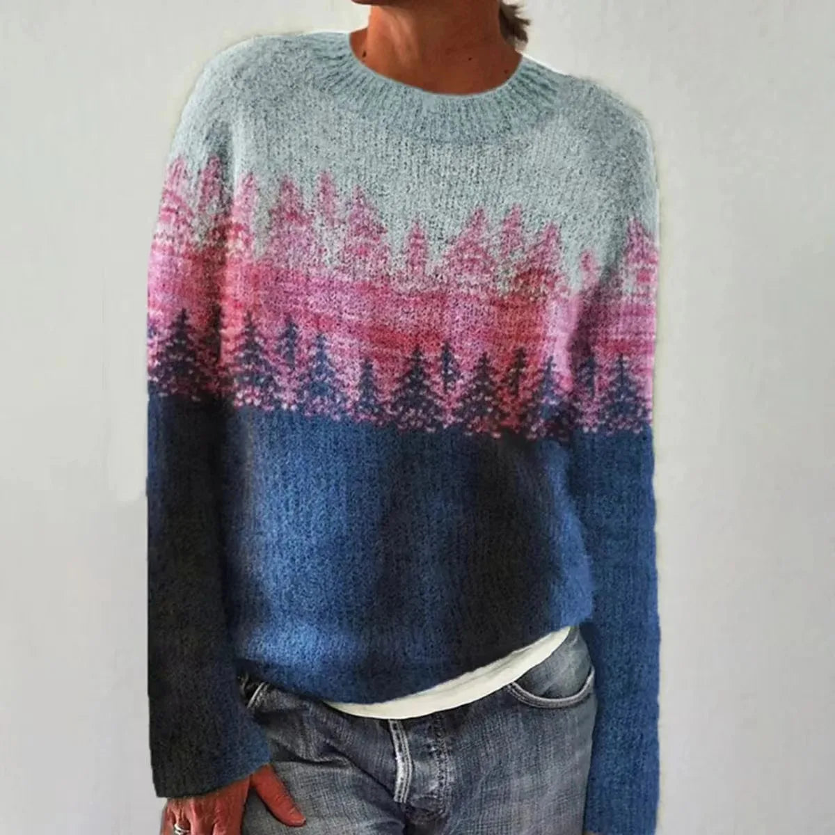 Georgia Retro Scandinavian Knitted Sweater - Nora & Rose Maine