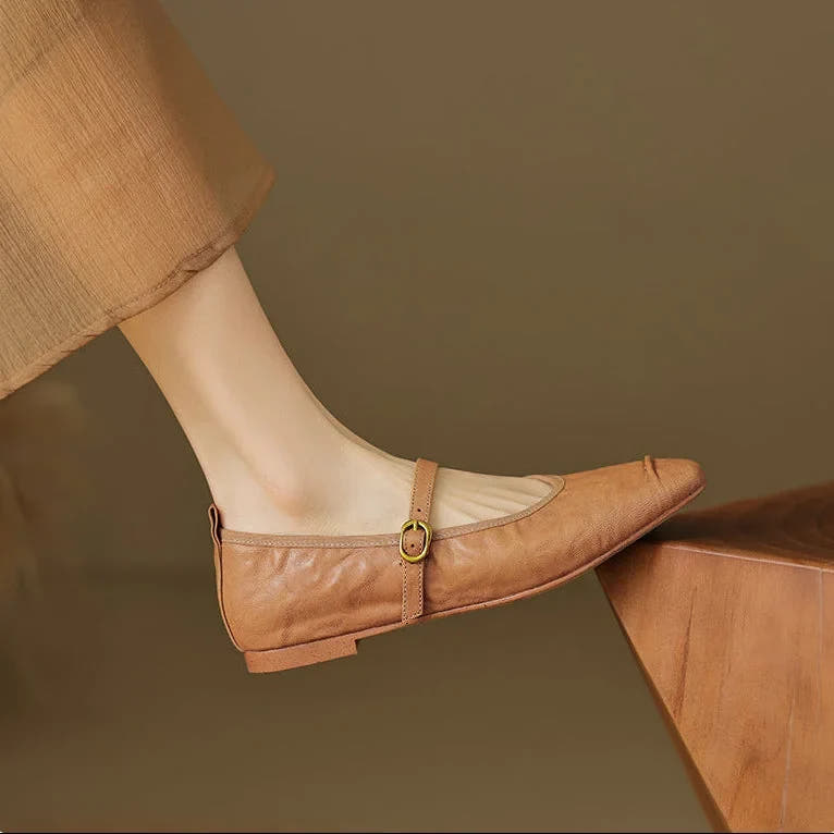 Wani | Leather Flats