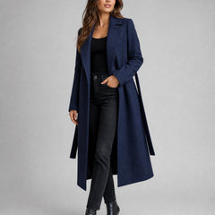 Luna Women's Belted Soft-Knit Long Lapel Trench Coat - Nora & Rose Maine, view 2