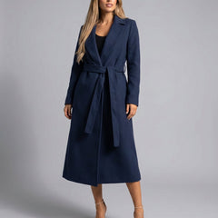 Luna Women's Belted Soft-Knit Long Lapel Trench Coat - Nora & Rose Maine, view 4