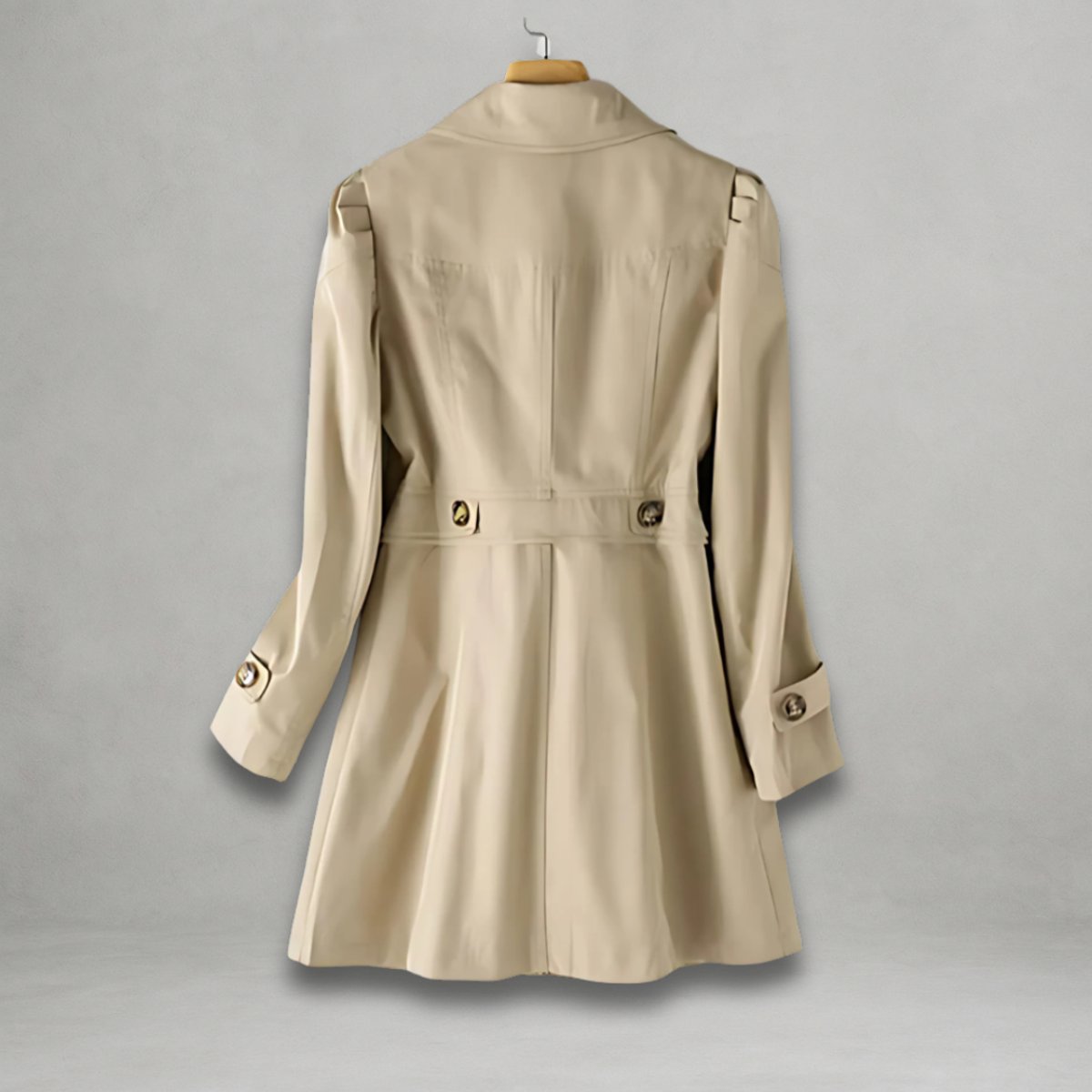 Scarlett Women's Classic Single-Breasted Trench Coat Notch Lapel - Nora & Rose Maine, view 2