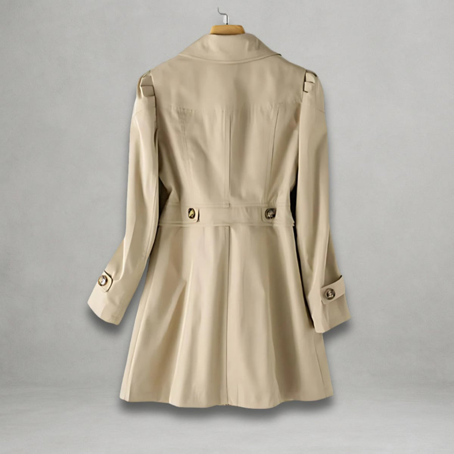 Scarlett Women's Classic Single-Breasted Trench Coat Notch Lapel - Nora & Rose Maine, view 2