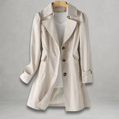 Scarlett Women's Classic Single-Breasted Trench Coat Notch Lapel - Nora & Rose Maine, view 3