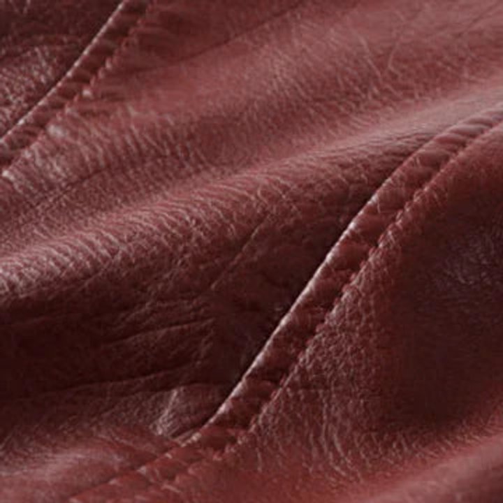 Aria Women's Cropped Moto Faux Leather Jacket Belted Biker - Nora & Rose Maine, view 6