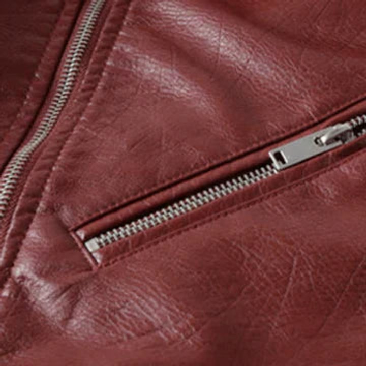 Aria Women's Cropped Moto Faux Leather Jacket Belted Biker - Nora & Rose Maine, view 7
