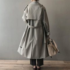 Eleanor Women's Double-Breasted Water-Repellent Long Trench Coat - Nora & Rose Maine, view 2