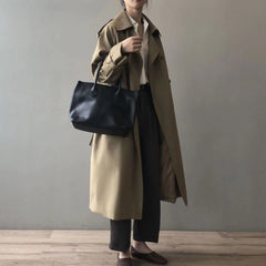Eleanor Women's Double-Breasted Water-Repellent Long Trench Coat - Nora & Rose Maine, view 3