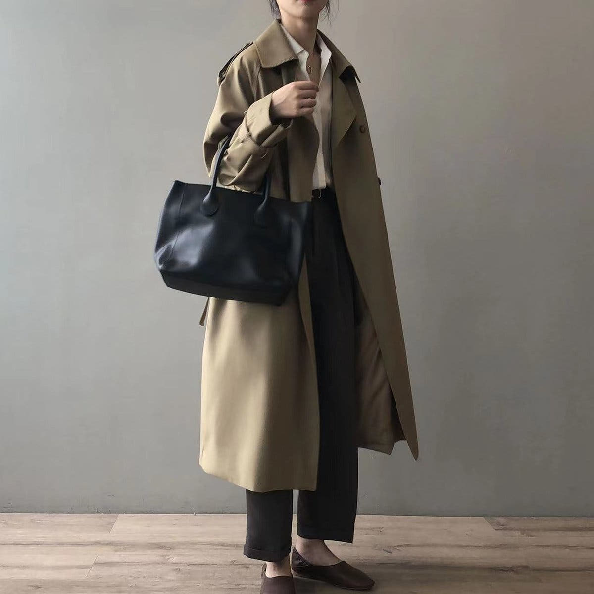 Eleanor Women's Double-Breasted Water-Repellent Long Trench Coat - Nora & Rose Maine, view 3
