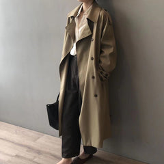 Eleanor Women's Double-Breasted Water-Repellent Long Trench Coat - Nora & Rose Maine, view 5