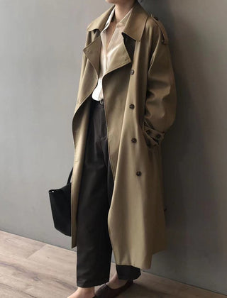 Eleanor Women's Double-Breasted Water-Repellent Long Trench Coat - Nora & Rose Maine, view 5