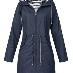 Victoria Women's Hooded Drawstring Waterproof Rain Coat - Nora & Rose Maine