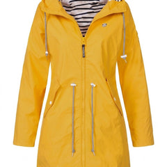 Victoria Women's Hooded Drawstring Waterproof Rain Coat - Nora & Rose Maine, view 5