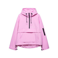 Harper Women's Hooded Pullover Anorak Quilted Jacket Half-Zip - Nora & Rose Maine