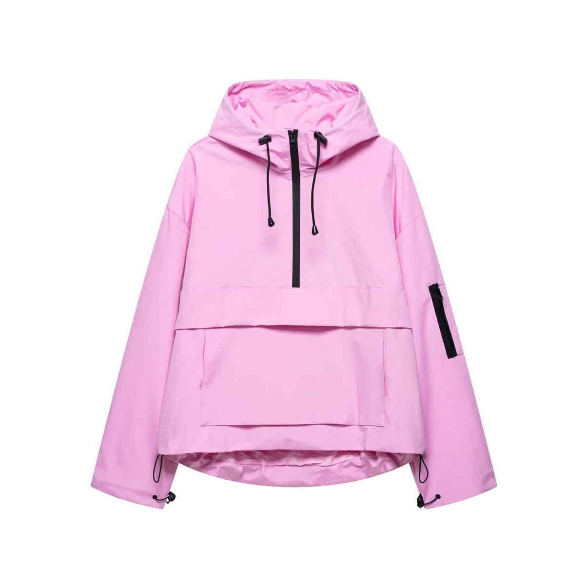 Harper Women's Hooded Pullover Anorak Quilted Jacket Half-Zip - Nora & Rose Maine