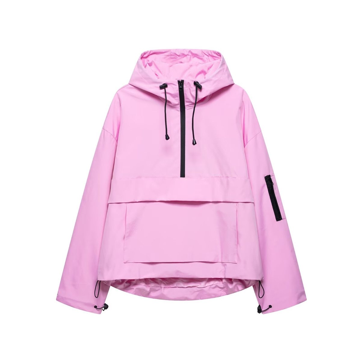 Harper Women's Hooded Pullover Anorak Quilted Jacket Half-Zip - Nora & Rose Maine