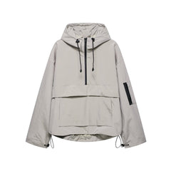 Harper Women's Hooded Pullover Anorak Quilted Jacket Half-Zip - Nora & Rose Maine, view 3