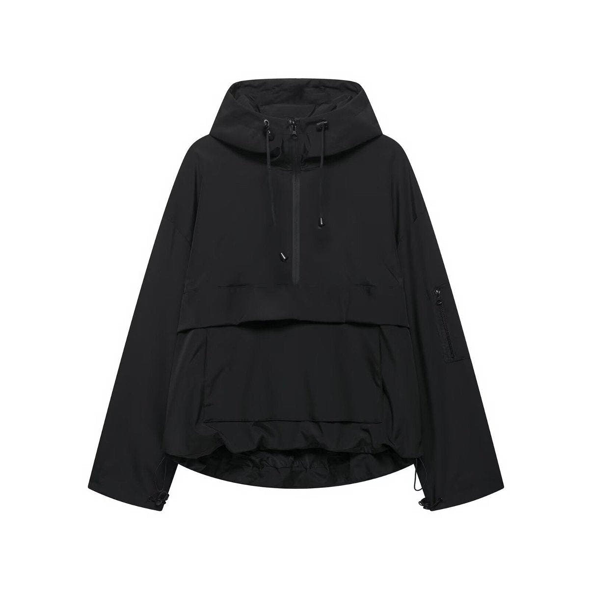 Harper Women's Hooded Pullover Anorak Quilted Jacket Half-Zip - Nora & Rose Maine, view 4