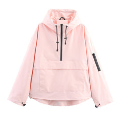 Harper Women's Hooded Pullover Anorak Quilted Jacket Half-Zip - Nora & Rose Maine, view 5